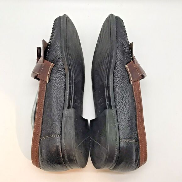 G.H. Bass Weejuns Michael Loafers Men's 12EE Brown Black Leather Kiltie Tassel - Picture 7 of 12